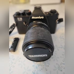 VTG Mamiya ZE Quartz 35mm w/Tamron 70-210mm f/4-56 lens EUC